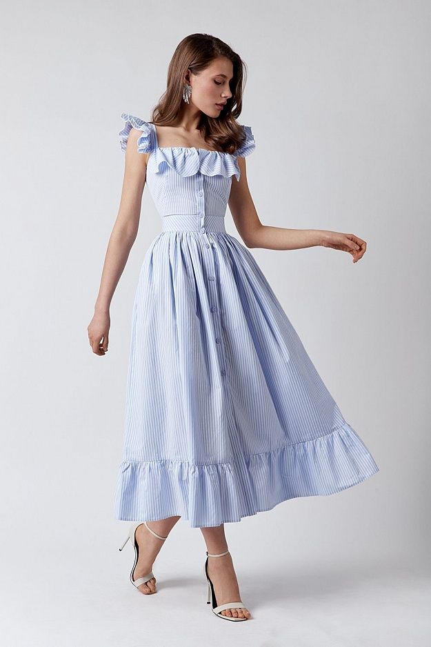 Blue Cotton Madaline dress