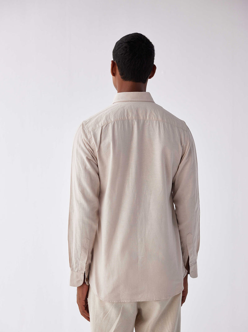 BEIGE LINEN SHIRT