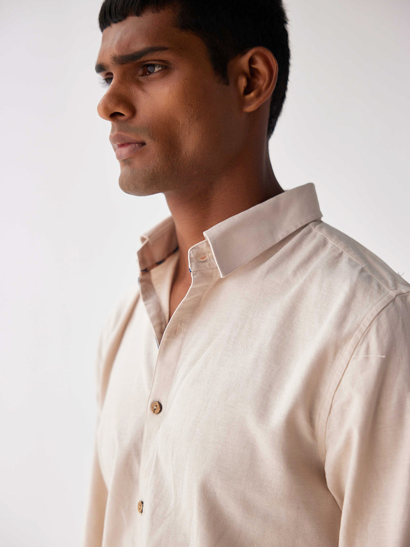 BEIGE LINEN SHIRT