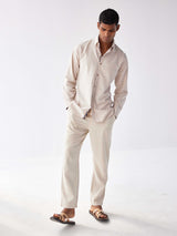 BEIGE LINEN SHIRT