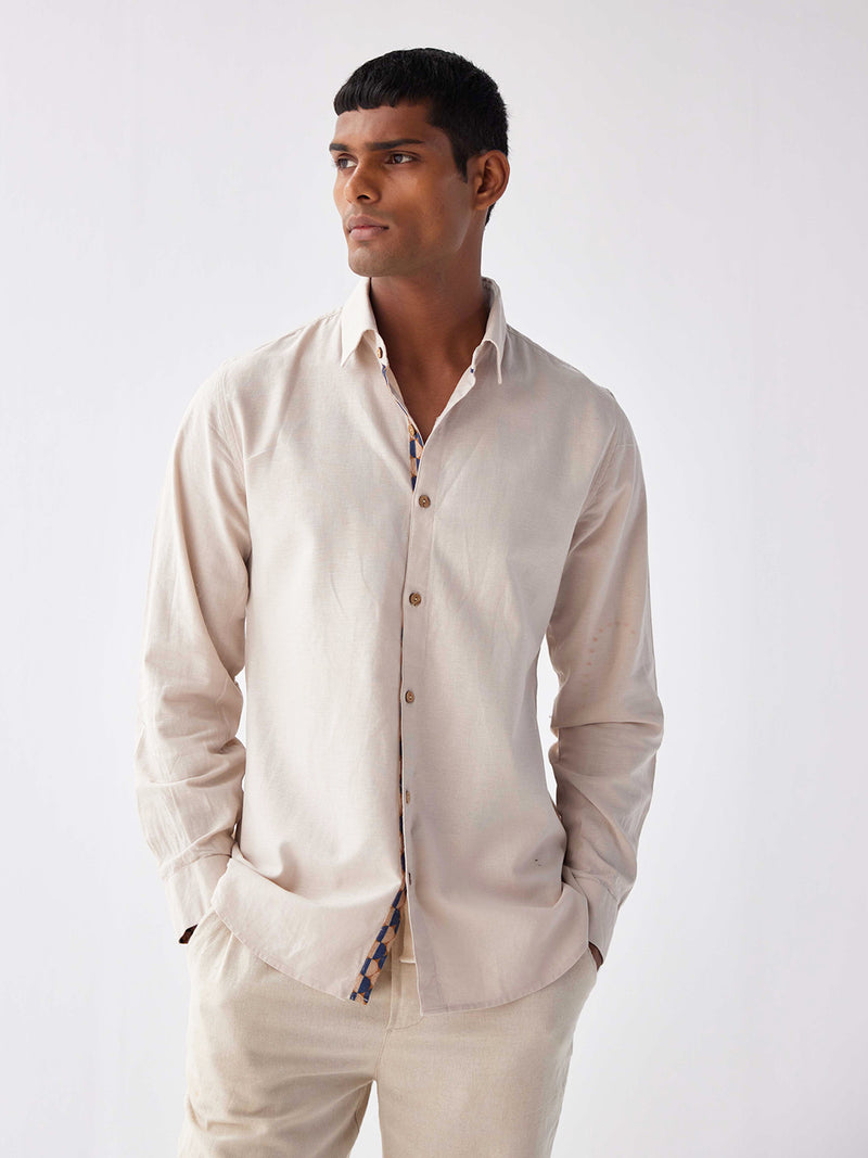 BEIGE LINEN SHIRT