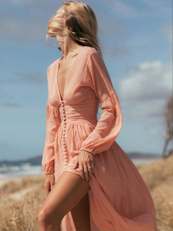 The Sophie French Peach Dress