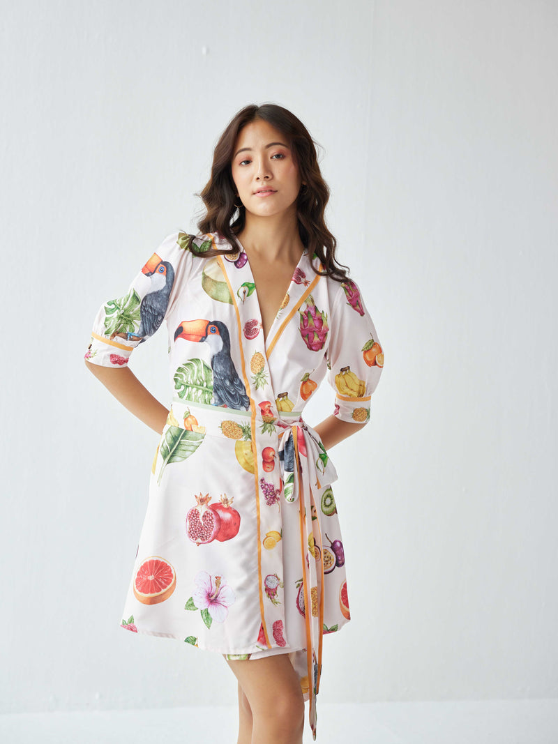 PINA COLADA WRAP DRESS