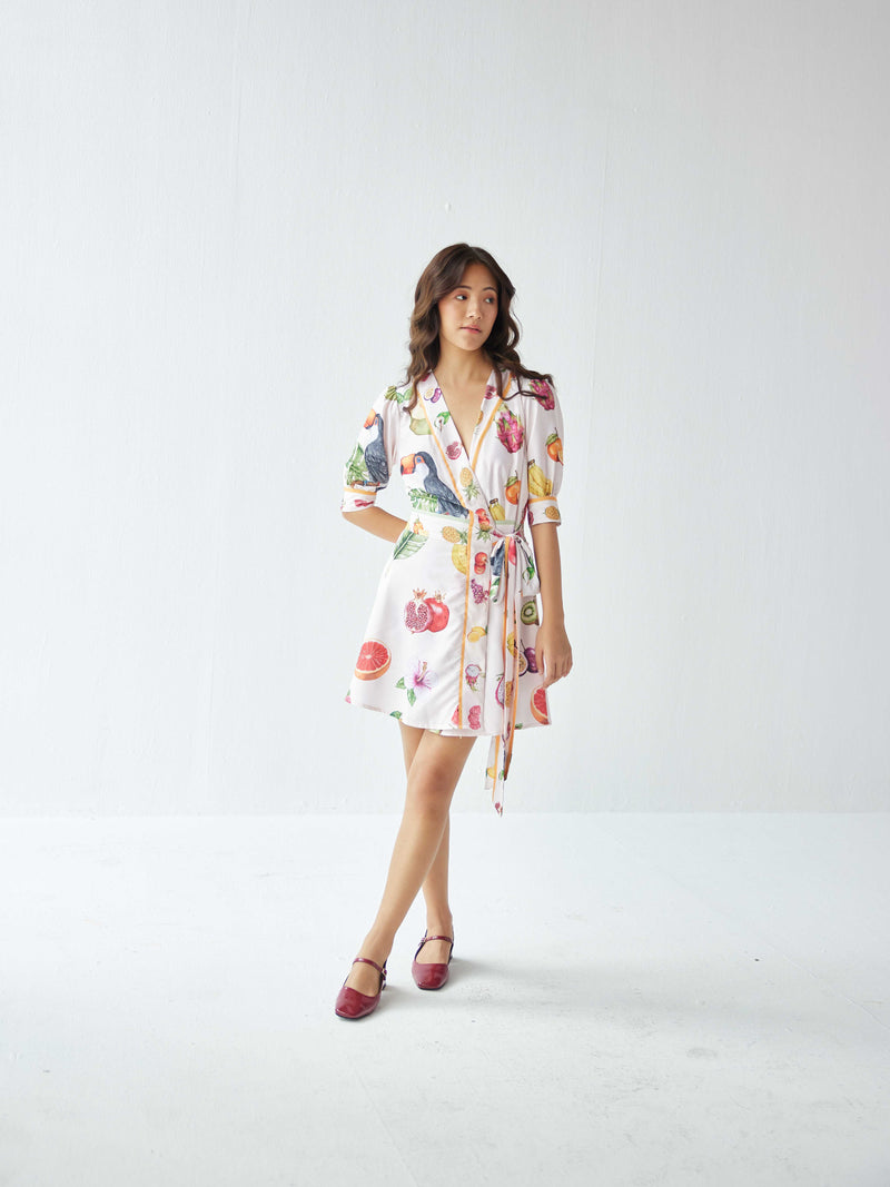 PINA COLADA WRAP DRESS