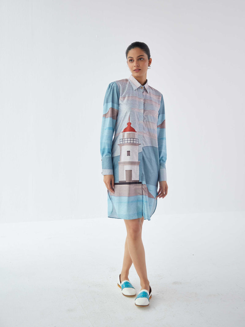 LIGHT HOUSE SHIRT DRESS