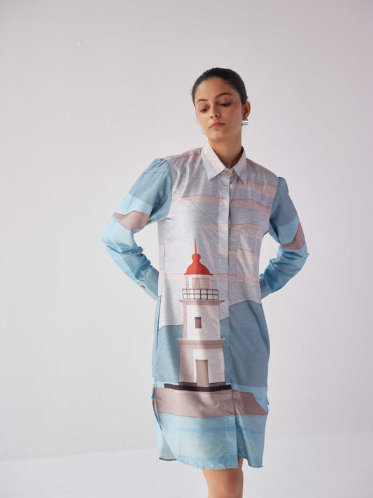 LIGHT HOUSE SHIRT DRESS
