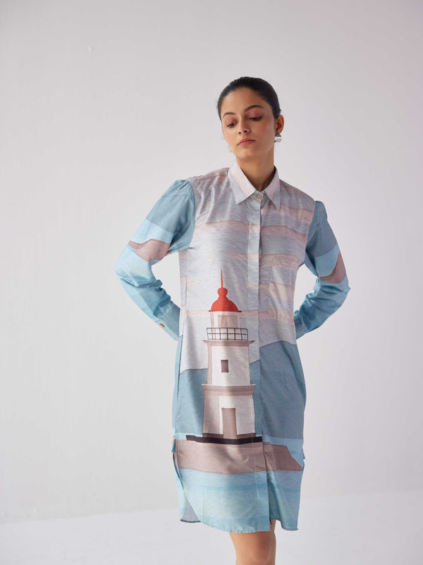 LIGHT HOUSE SHIRT DRESS