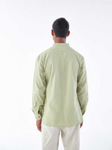 GREEN LINEN KURTA SHIRT