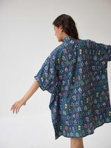 BULE MUGHAL KAFTAN DRESS