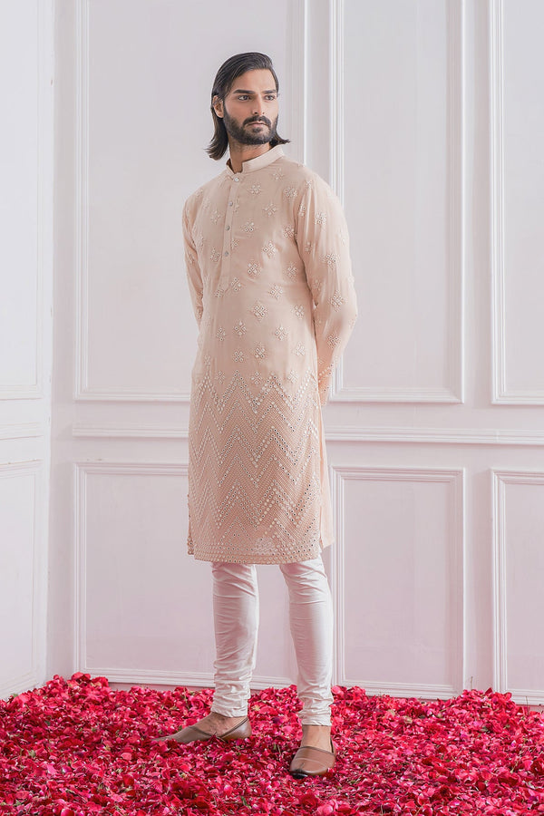 BAHAWALPUR KURTA SET (DUSTY ROSE)