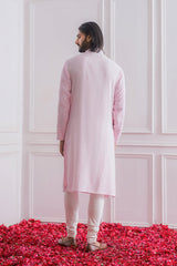 BAHAWALPUR KURTA SET (POWDER PINK)