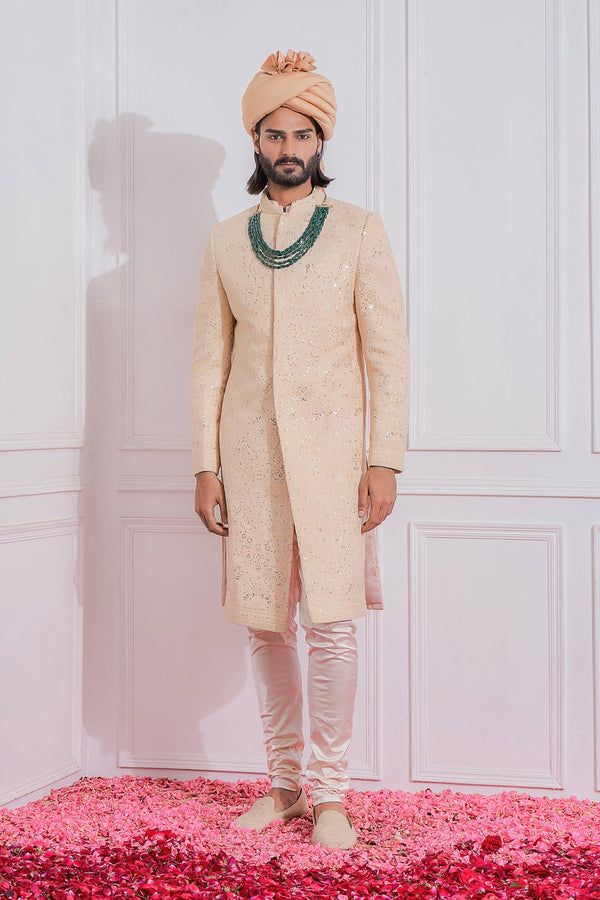 FEROZ SHERWANI SET (DUSTY ROSE)