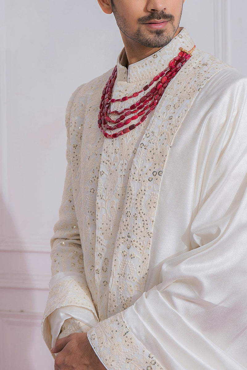 FEROZ SHERWANI SET (IVORY)