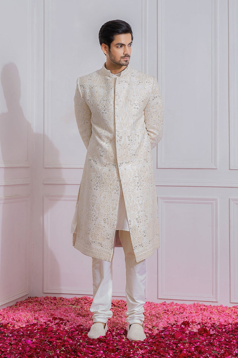 FEROZ SHERWANI SET (IVORY)