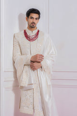 FEROZ SHERWANI SET (IVORY)