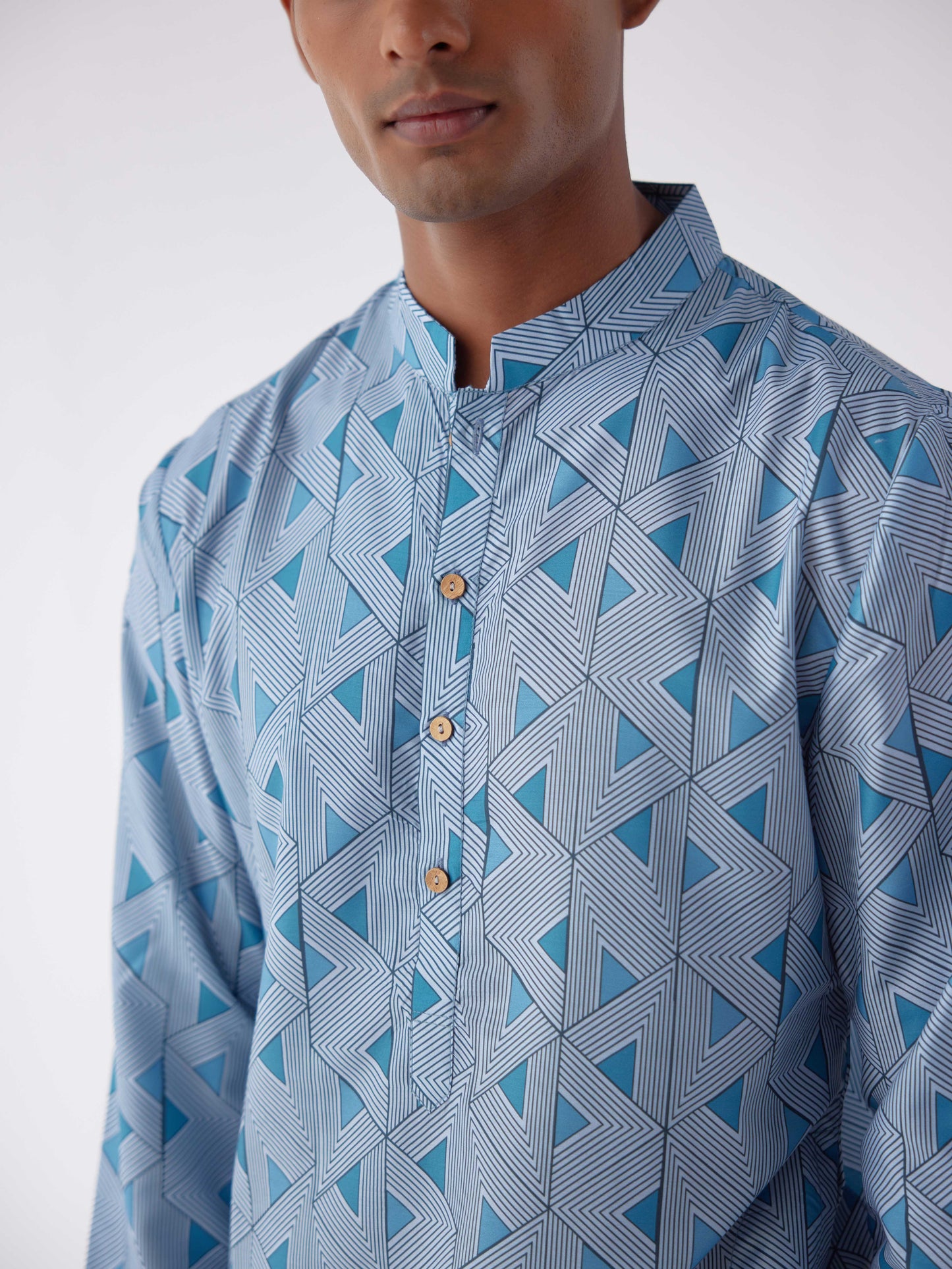 BLUE AZTEC KURTA