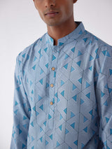 BLUE AZTEC KURTA