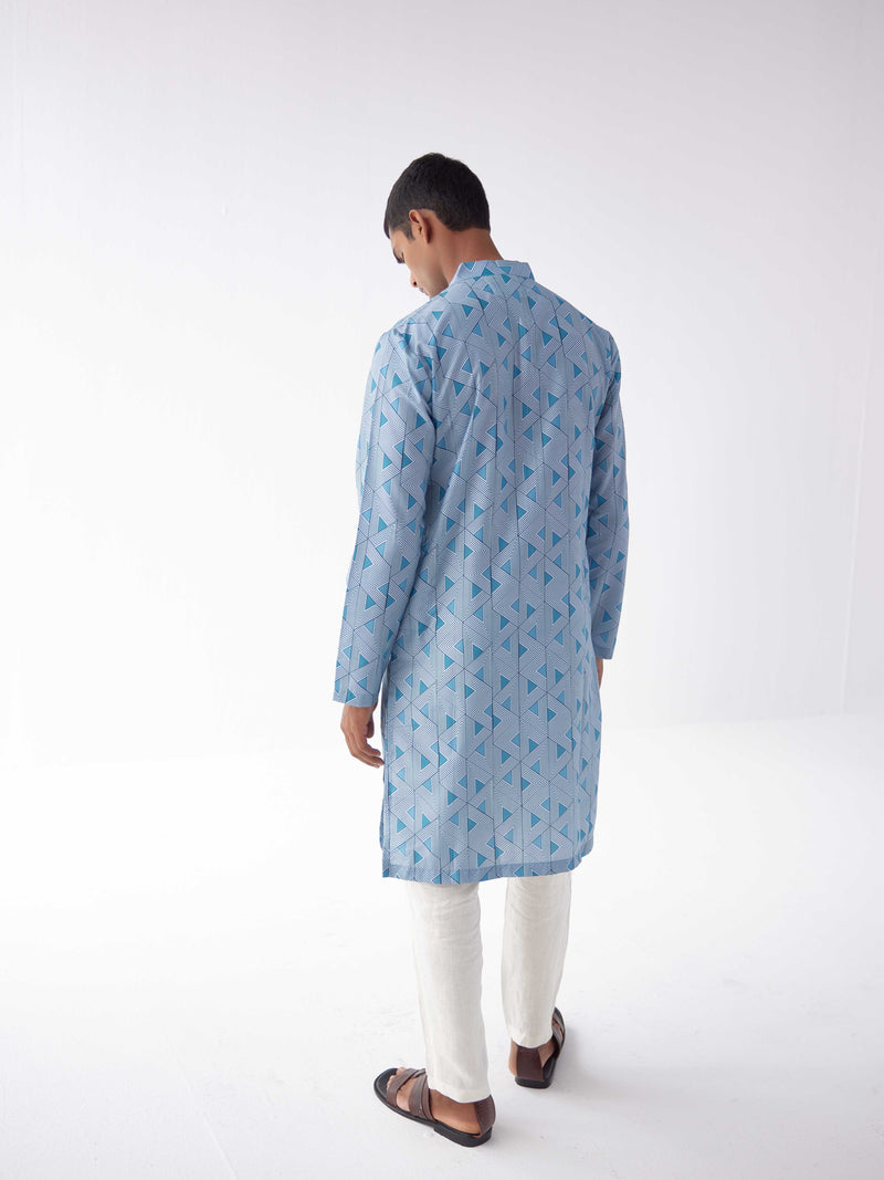 BLUE AZTEC KURTA