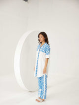 BLUE POPLIN CO-ORD