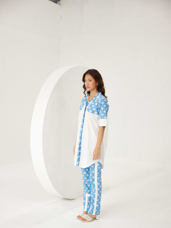 BLUE POPLIN CO-ORD