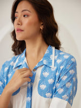 BLUE POPLIN CO-ORD