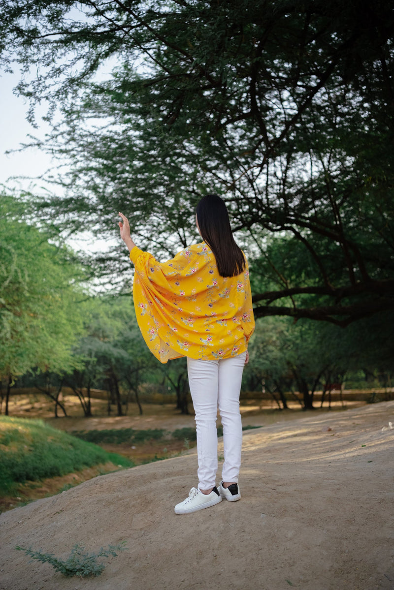 Calla (yellow) asymmetrical Shirt