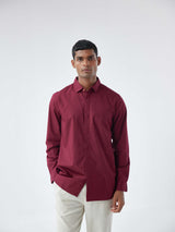 MAROON POPLIN SHIRT