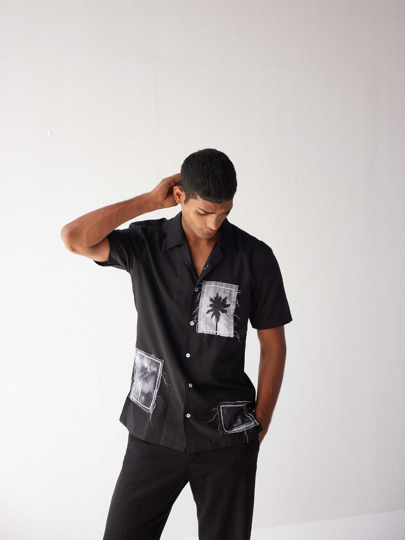 PALM PATCH WORK SHIRT