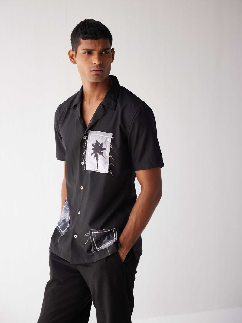 PALM PATCH WORK SHIRT