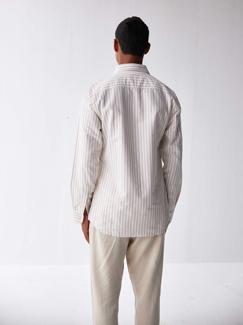 BEIGE STRIPE SHIRT