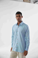 BLUE LINEN SHIRT