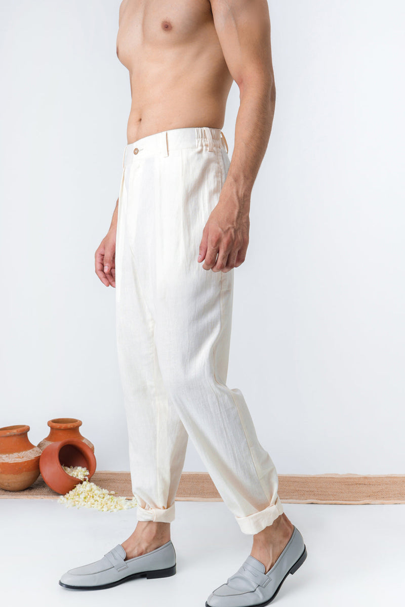 Safed Suti Trouser