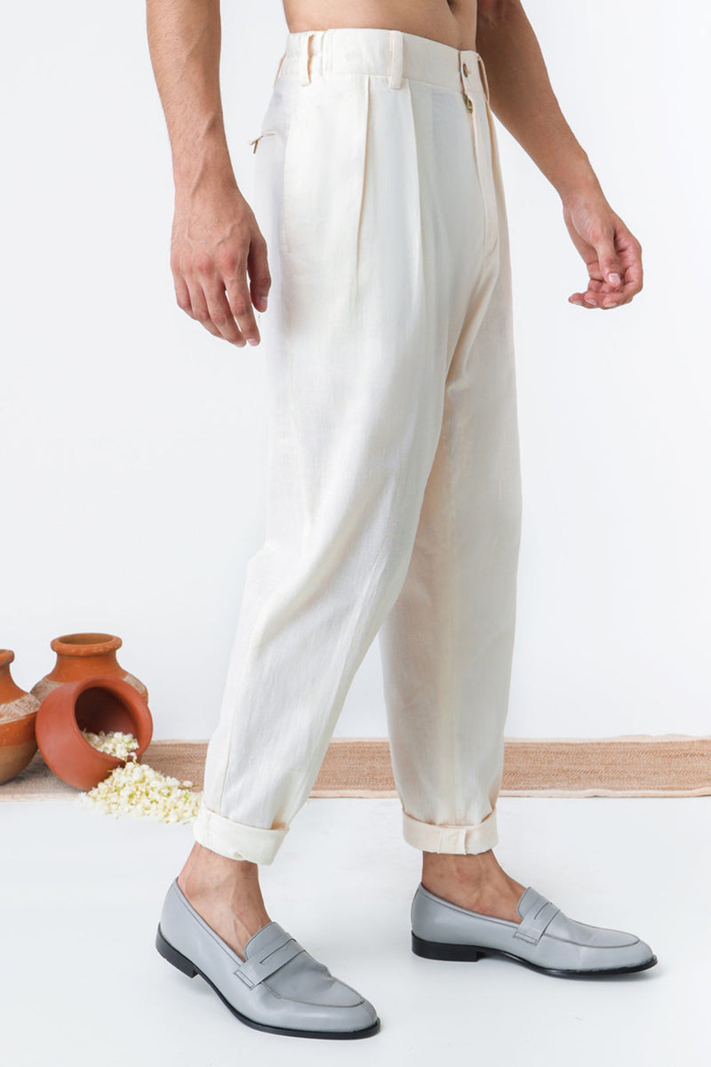 Safed Suti Trouser