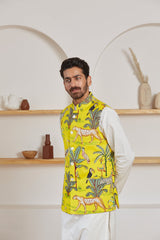 Van Print Nehru Jacket