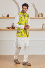 Van Print Nehru Jacket